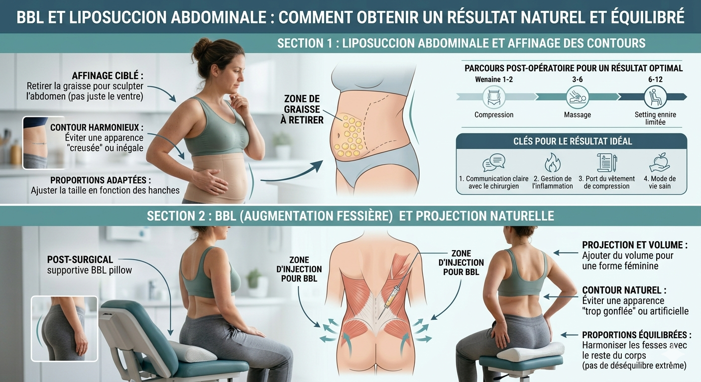 Le BBL avec liposuccion abdominale à Casablanca : comment obtenir un résultat naturel et équilibré ?