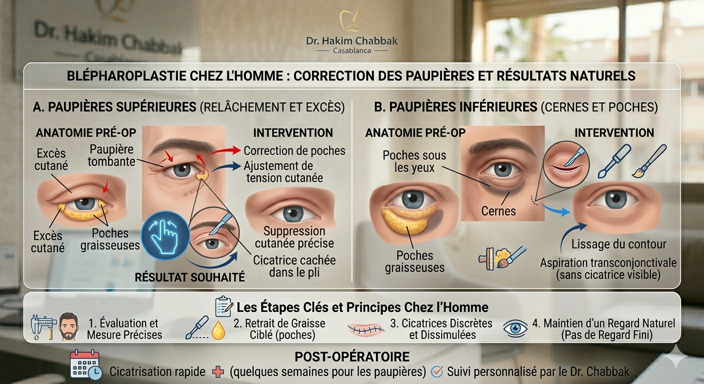 Blépharoplastie chez l'homme : en finir avec le regard perpétuellement fatigué